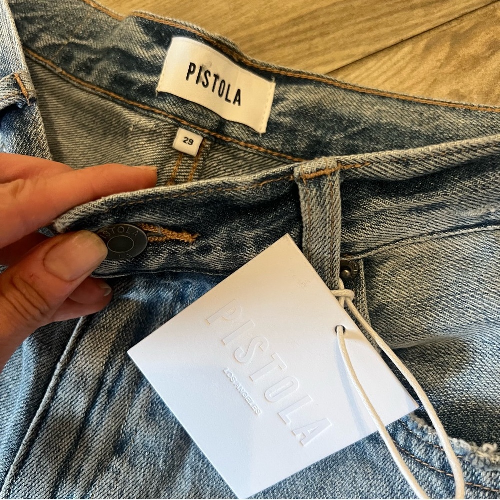 Pistola Presley High Rise Relaxed Roller Denim Jeans in Los Feliz Size 29 - Picture 5 of 6